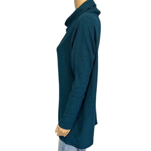 Free People We The Free Kitty Thermal Tunic Top Teal Deep Valley Size XS - Picture 10 of 14